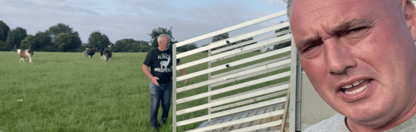 Photo of David and Rob Nicholson in a field