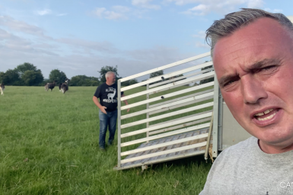 Photo of David and Rob Nicholson in a field