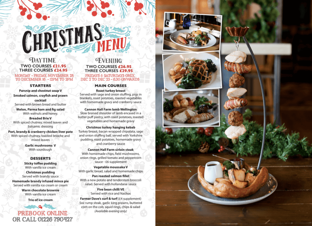 Christmas Dining at Cannon Hall Farm Cannon Hall Farm