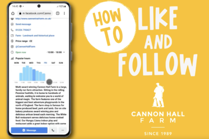 How to like and follow Cannon Hall Farm